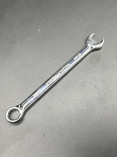 Middly Combination Wrench/Open-Ring Spanner, Mirror Finish 25/64inch Cr-V