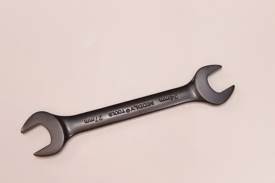 Middly Double-Open End Wrench/Open Spanner, Black, 24-27mm, Factory Price