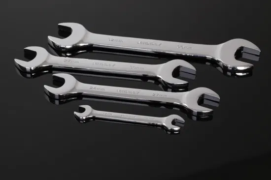 Middly Wrench Set, Double Open-End Wrench, Open Spanner, Cr-V