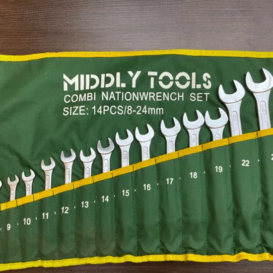 New Combination Wrench Set with Roll up Pouch