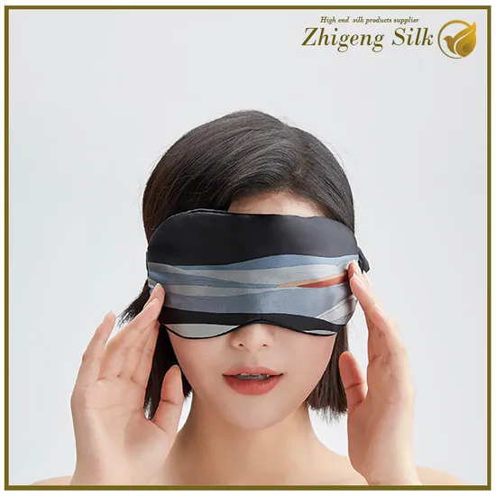 Bespoke Digital Print Silk Eye Mask for Women