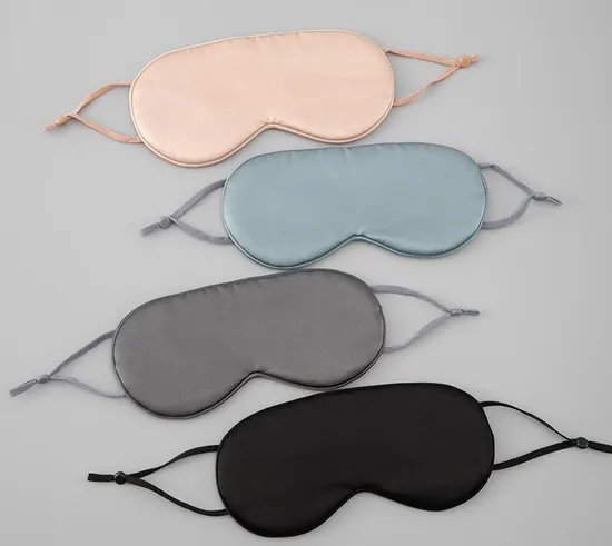 Custom Made Adjustable Ear-Mounted Silk Eye Mask