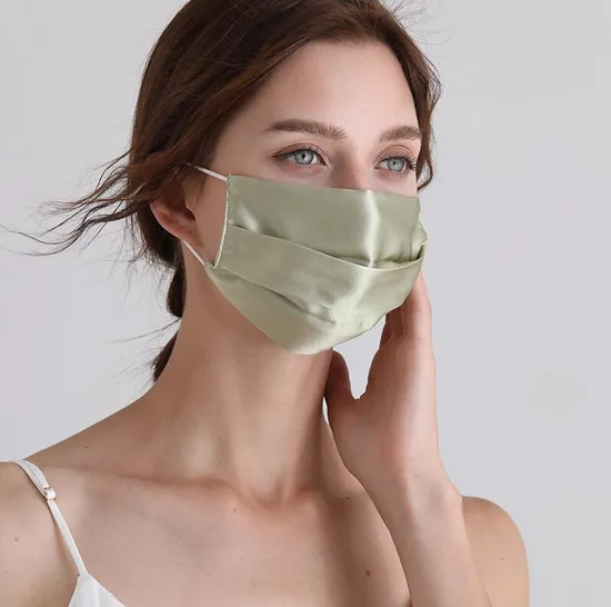 Custom Reusable 2layers Soft Breathable 100% Mulberry Silk Face Mask