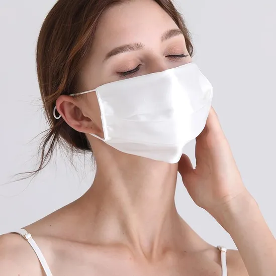 Custom Reusable 2layers Soft Breathable 100% Mulberry Silk Face Mask