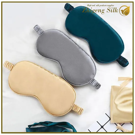 Custom Solid Color Popular Sleep Silk Eye Mask