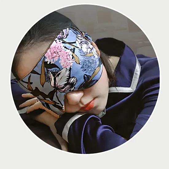 High Quality 100% Silk Sleep Eye Mask with Different Styles