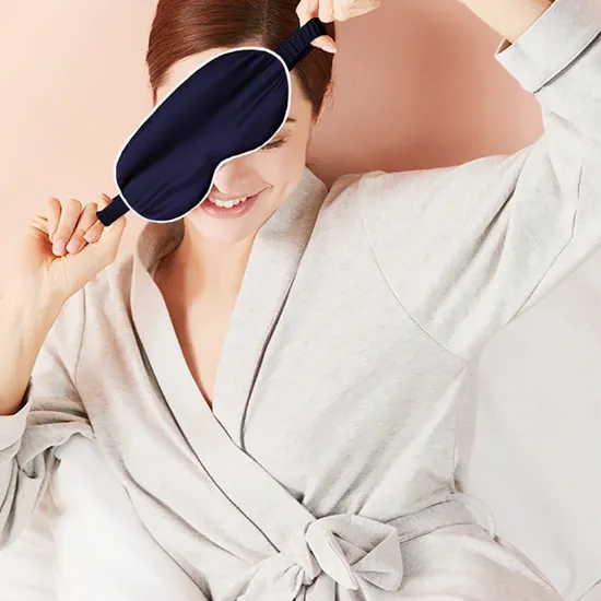 High Quality Plain Sleeping Silk Eye Mask