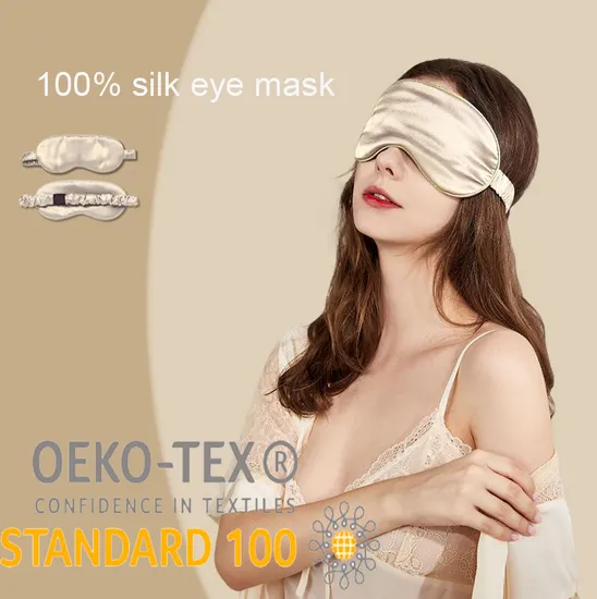 Plain Color Silk Slip Type Eye Mask