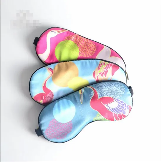 Sleeping Silk Eye Mask Made of 100% Mulberry 22 mm Silk Satin Fabric and in Custom Pattern and Size