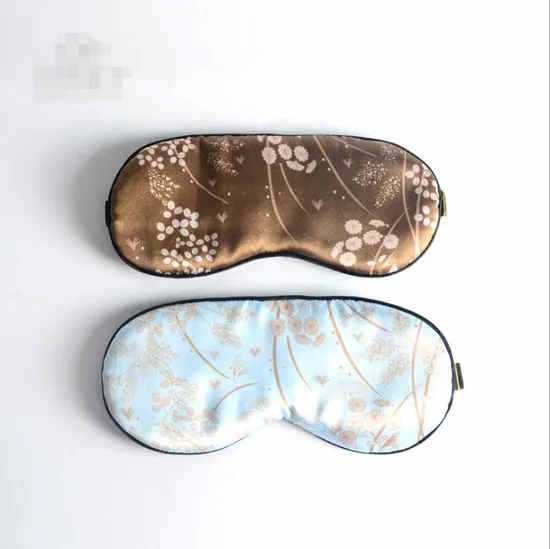 Sleeping Silk Eye Mask Made of 100% Mulberry 22 mm Silk Satin Fabric and in Custom Pattern and Size