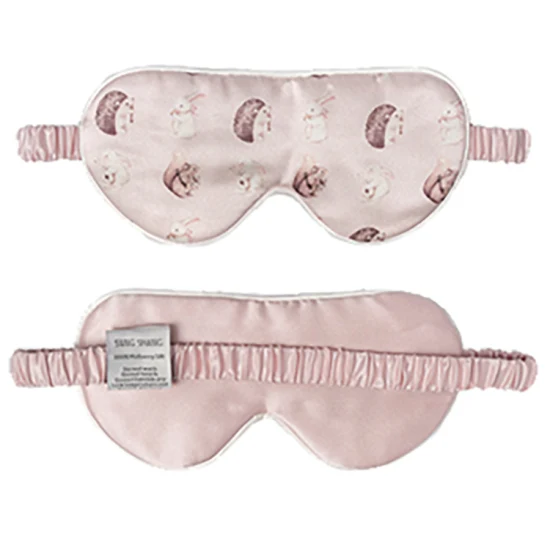 Toddler Size Printed Mulberry Silk Eye Mask for Child