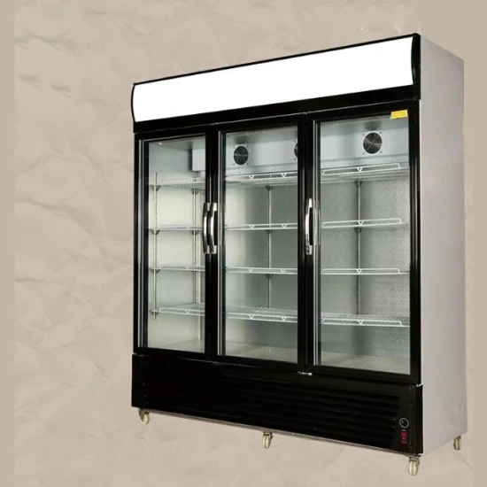 1200L Three Door Showcase Refrigerator Glass Doors Showcase