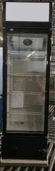 220L OEM Upright Standing Display Fridge Show Case Refrigerator with LED