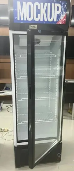 220L OEM Upright Standing Display Fridge Show Case Refrigerator with LED