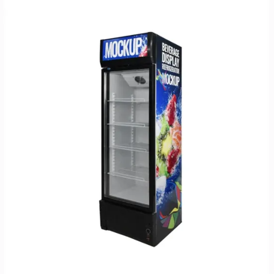 246L Glass Door Upright Display Fridge Freezer Showcase Display OEM Color Vertical Showcase