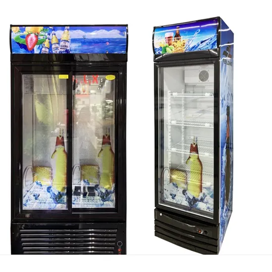 728L OEM Double Doors Upright Showcase Double Glass Door Display