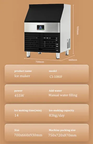 83kg/Day Ice Block Machine 455W Ice Maker for Commercial Use