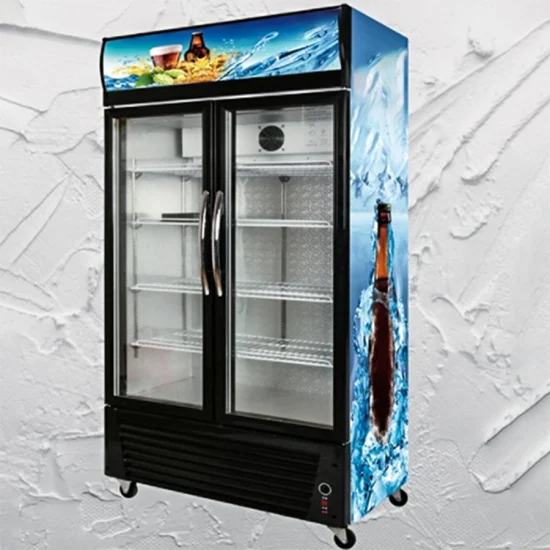 Single Door/Double Door Display Showcase Refrigerator OEM Electronic Temperature Display and Compressor Back Cover