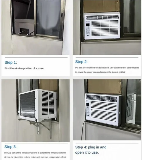 Window Mounted Air Conditioner with Remote Control, Electronic and Classic Editions Are Optional