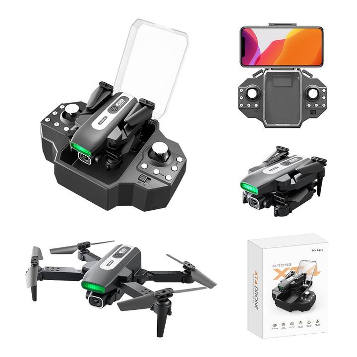 XT4 Mini Drone Aerial Photography Folding Quadcopter Air Pressure Fixed Height Remote Control Airplane Toys