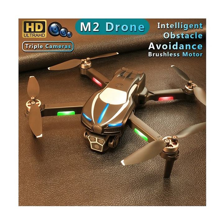 Beginner Drone M2 Obstacle Avoidance 3 Camera RC Drone Optical Flow Hover HD Wifi FPV LED Light Brushless Motor Quadcopter