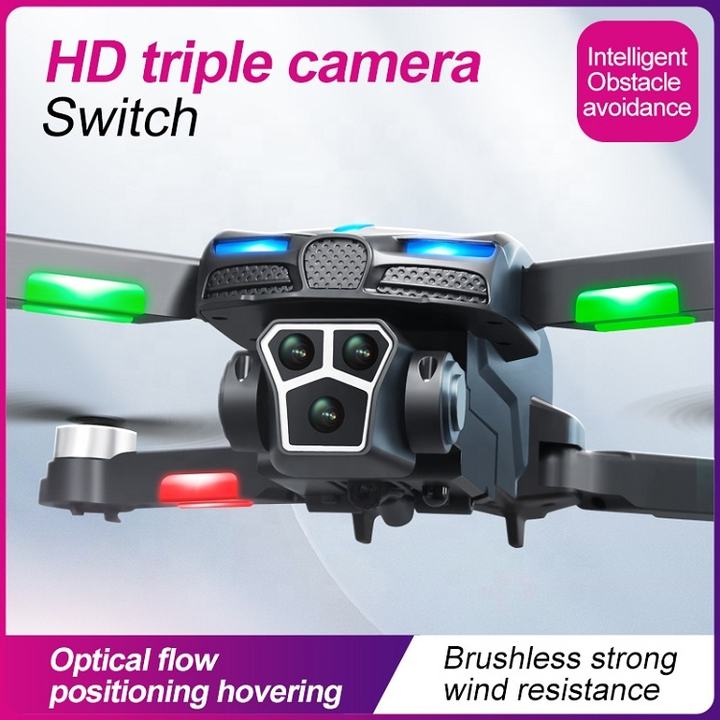 Beginner Drone M2 Obstacle Avoidance 3 Camera RC Drone Optical Flow Hover HD Wifi FPV LED Light Brushless Motor Quadcopter