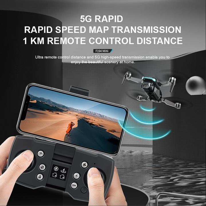 F194 5G GPS Drone 4K HD Dual Camera 5G WIFI FPV Foldable Quadcopter Long Distance 1000M Racing GPS Brushless Drone 8K