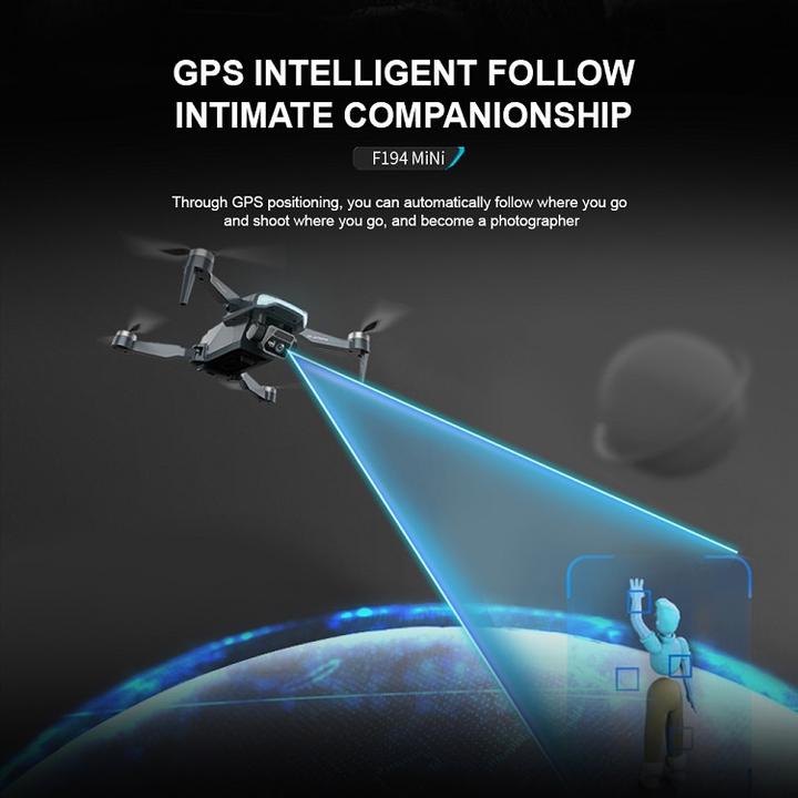 F194 Mini GPS Drone 4K HD Dual Camera Fixed Height Brushless 150G Body Weight 5G WIFI FPV Foldable Quadcopter RC Distancce 1000M Chinese Wholesale Supplier