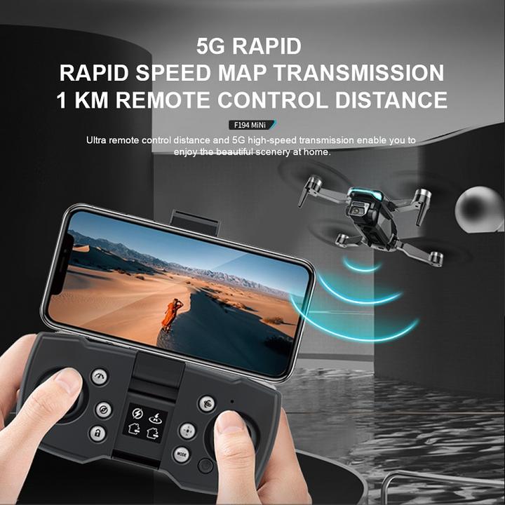 F194 Mini GPS Drone 4K HD Dual Camera Fixed Height Brushless 150G Body Weight 5G WIFI FPV Foldable Quadcopter RC Distancce 1000M Chinese Wholesale Supplier