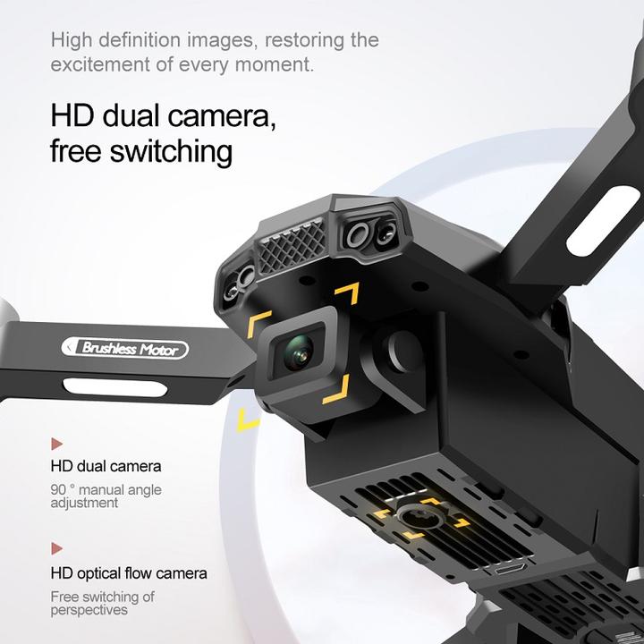 F198 Optical Flow Positioning Brushless UAV 2.4G Wifi Transmission RC Video Drones Dual Camera 480P Mini Smart Follow Drone China Factory Direct Export