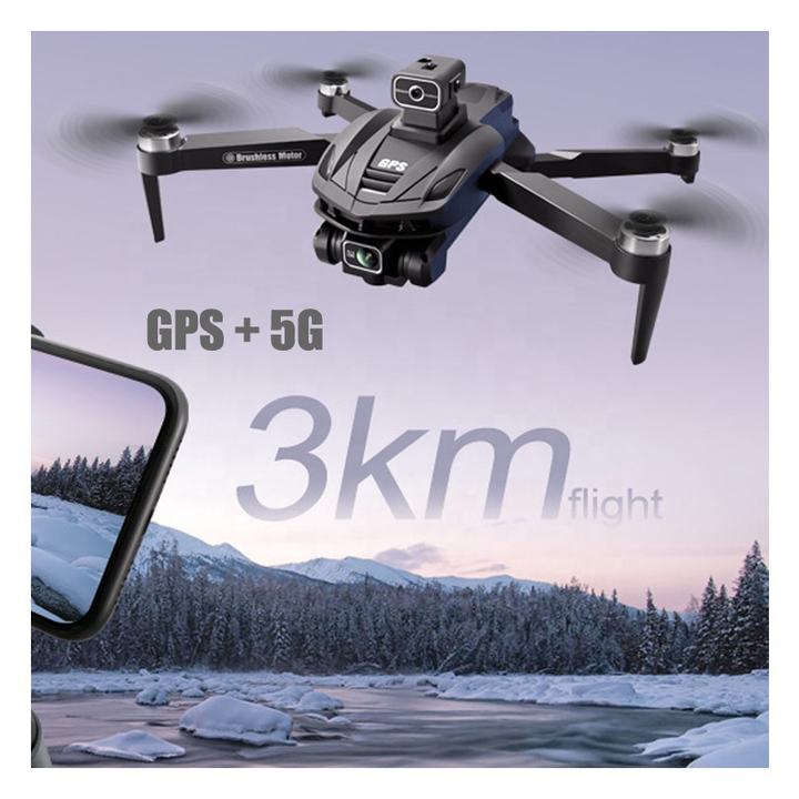 GPS 5G 2.4GHz WiFi Ultra-long Range GPS Drone Dual 8K 1080P Camera Brushless Motor Foldable Fixed Height Airplane Drone