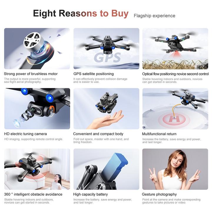 GPS S136 Visual Obstacle Avoidance Professional 5G WIFI Mini GPS Drone With Camera FPV Quadcopter Direct Factory Wholesale Innovation