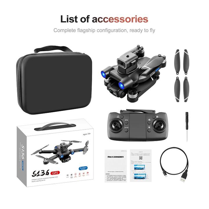 GPS S136 Visual Obstacle Avoidance Professional 5G WIFI Mini GPS Drone With Camera FPV Quadcopter Direct Factory Wholesale Innovation