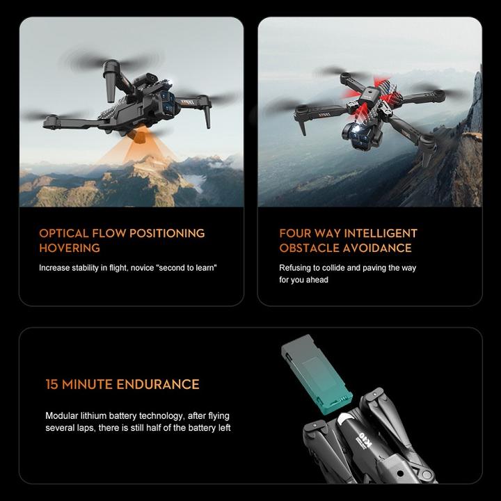 K10 MAX 4K Drone Obstacle Avoidance Remote Control Airplane Optical Flow Hovering Three Lens HD Aerial Photography Quadcopter Industrial Wholesale Pricing