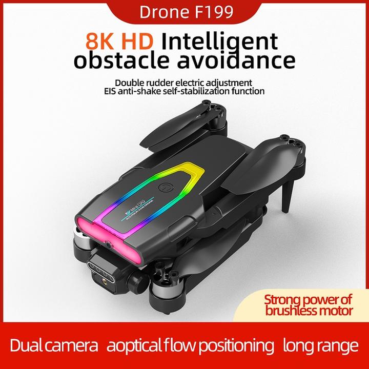 New Arrival F199 RC Mini Drones Accessories 4K 8k 480P 720P Camera WIFI USB Outdoor 5.5 inch Foldable Beginner Drone 4K 8K