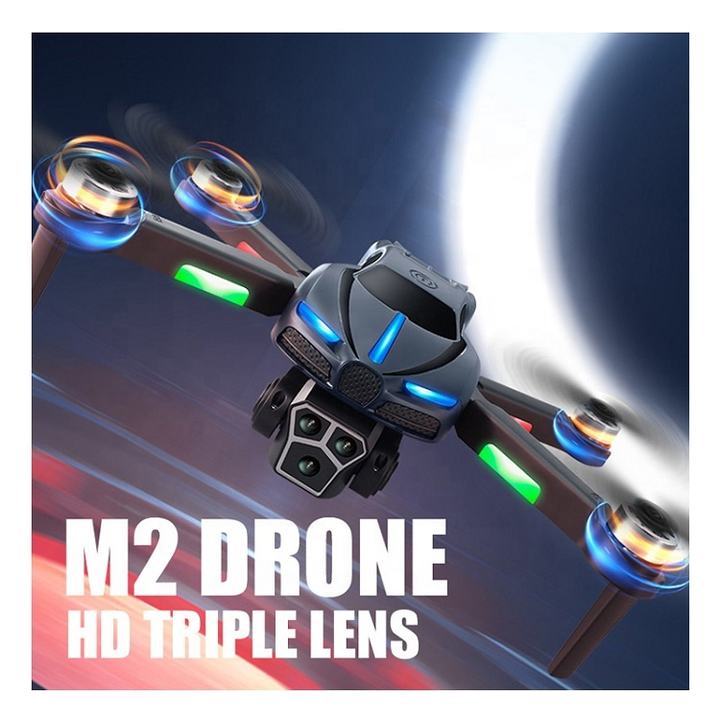 New style M2 Drone WIFI FPV Triple Camera Obstacle Avoidance Brushless Motor RC Quadcopter Mini Dron Toy Wholesale Manufacturer Supply