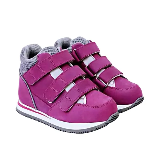 High Quality Medical Podiatrist Recommended Purple and Black Orthopedic Shoes for Children