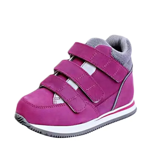 High Quality Medical Podiatrist Recommended Purple and Black Orthopedic Shoes for Children