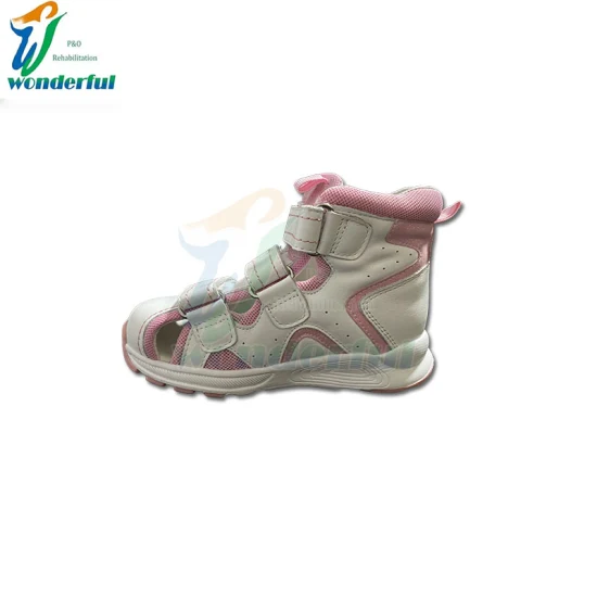 High Quality Pink and White Children Orthopedic Sandals Shoes Made in China