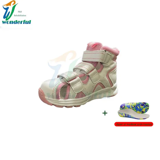 High Quality Pink and White Children Orthopedic Sandals Shoes Made in China