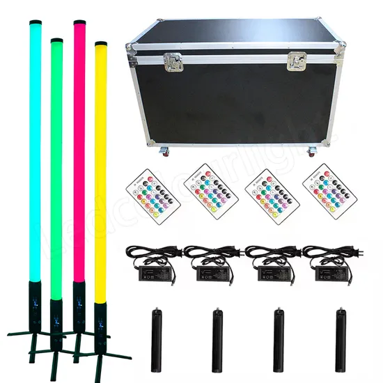 Stage Decoration 360 Degree Wireless DMX512 LED Battery Pixel Standing Tube Lights