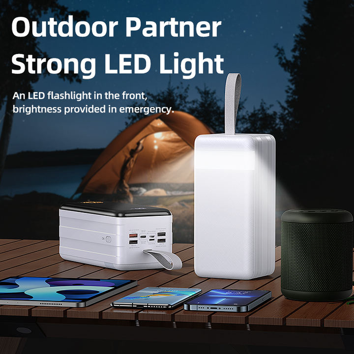 Remax Outdoor Power Bank 80000Mah Large Capacity Rpp-291 Fast Charging New Product Pd Qc 22.5W Led Flashlight Portable Powerbank Large Order Wholesale