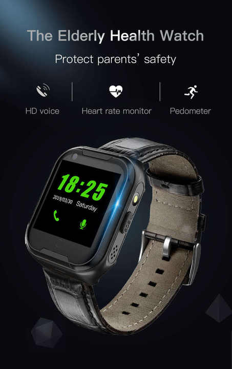 4G Smart Watch filp 1.4" inch IPS Touching Screen GPRS Real-Time Locating Tracking Monitoring Voice Care Smart AI Watch