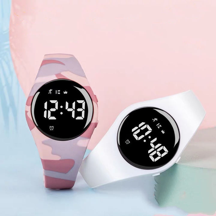 Custom cartoon led digital camouflage smart watches for boys and girls relojes inteligentes