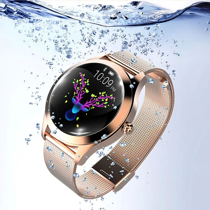 KV10 Ladies Smart Watch Waterproof Branded Sleep Monitor Health Partner Smart Fitness Watch Stainless Steel