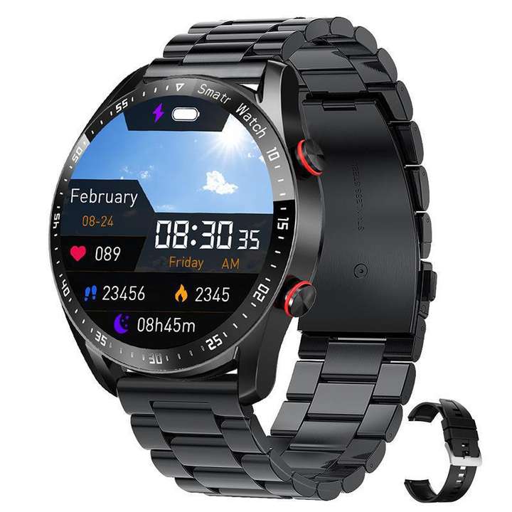 LCD relogio smartwatch bracelet relojes hombre waterproof stainless steel smart watch for men 2024