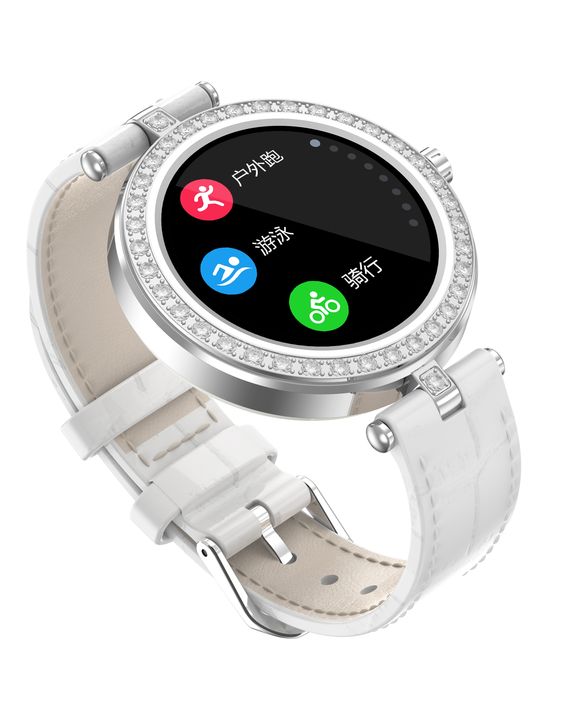 S28 Stylish Women Smart Watch Round Screen Smartwatch for Girl Heart Rate Blood Pressure Monitor Compatible For Android and IOS