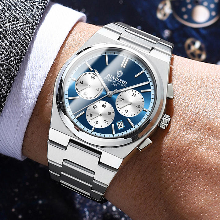 BINBOND 203 Mens Watches six-hand quartz watches chronograph watch luminous multi-functional fashion men's business quartz Clock Customized Manufacturing Solutions