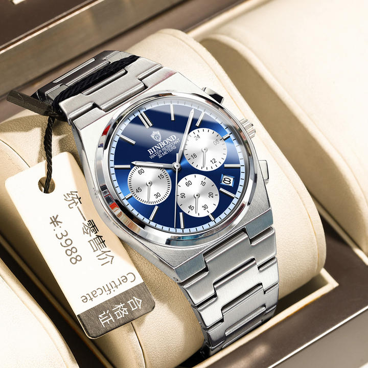 BINBOND 203 Mens Watches six-hand quartz watches chronograph watch luminous multi-functional fashion men's business quartz Clock Customized Manufacturing Solutions