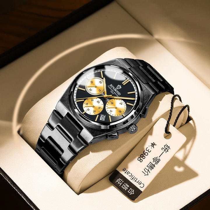 BINBOND 203 Mens Watches six-hand quartz watches chronograph watch luminous multi-functional fashion men's business quartz Clock Customized Manufacturing Solutions